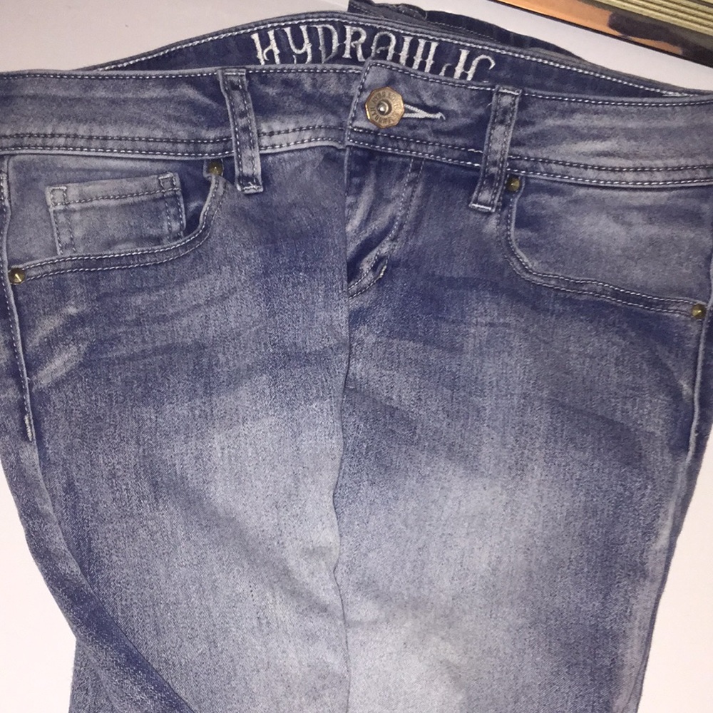 Hydraulic flare jeans